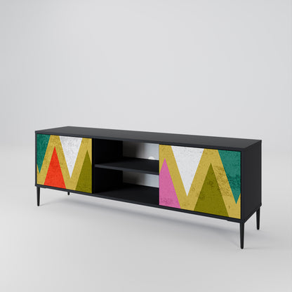 COLORFUL TRIANGLES 2-Door TV Cabinet