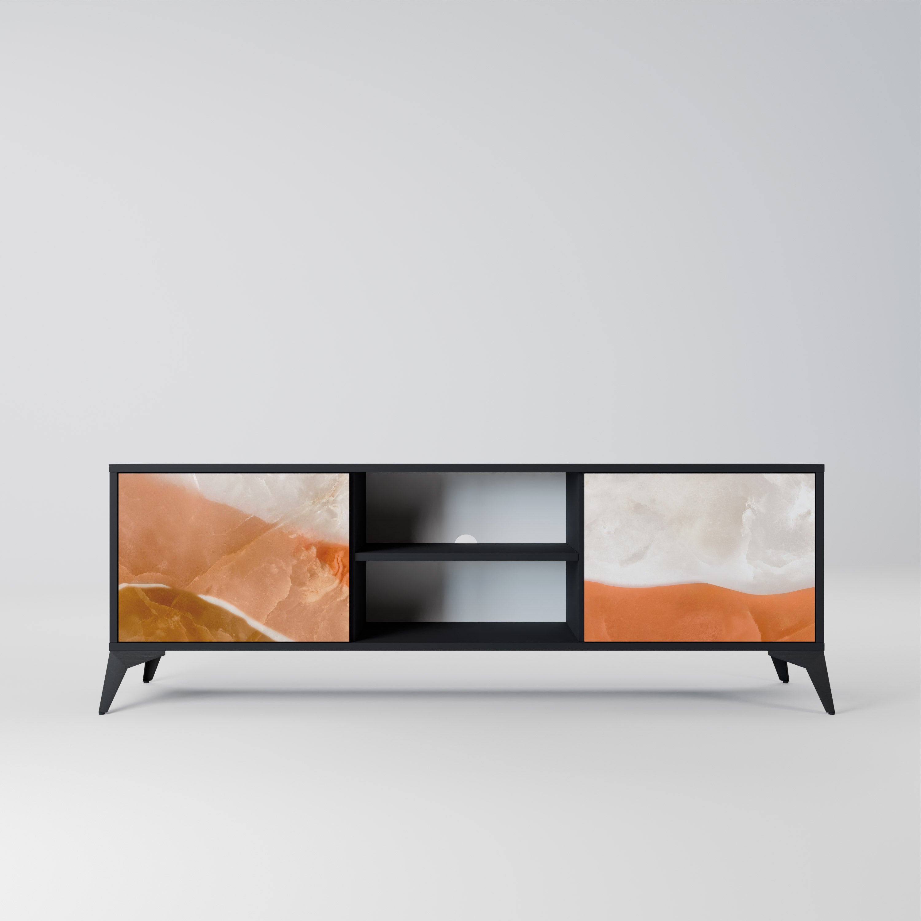 SANDHILLS SPLENDOUR 2-Door TV Stand in Black Finish