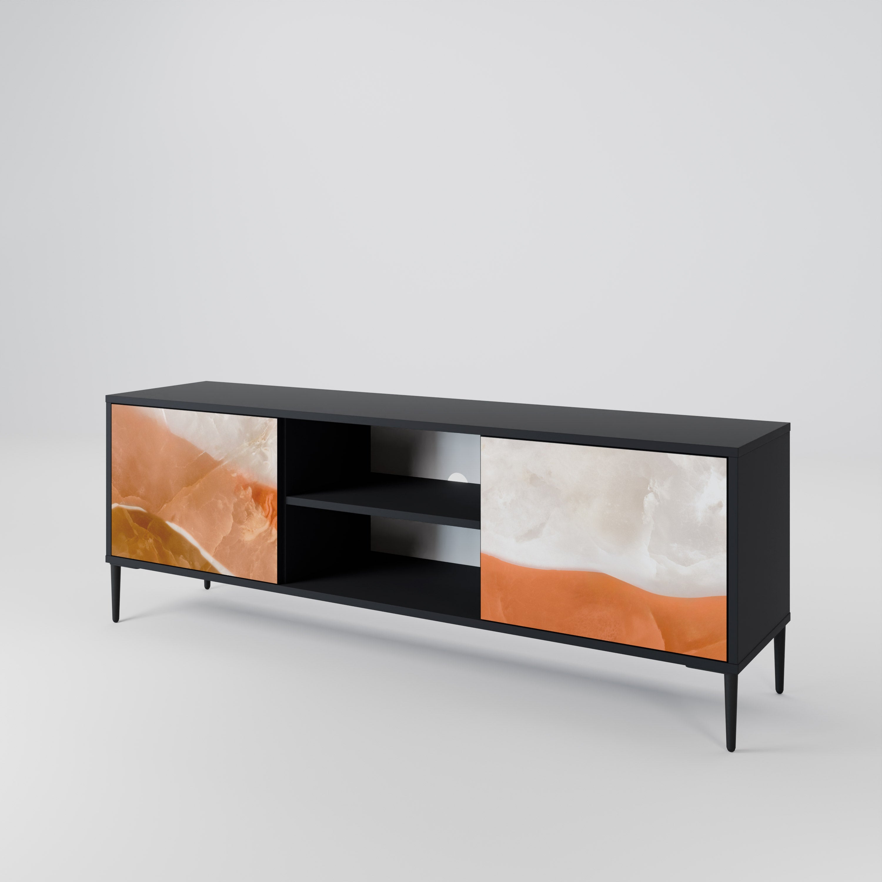 SANDHILLS SPLENDOUR 2-Door TV Stand in Black Finish