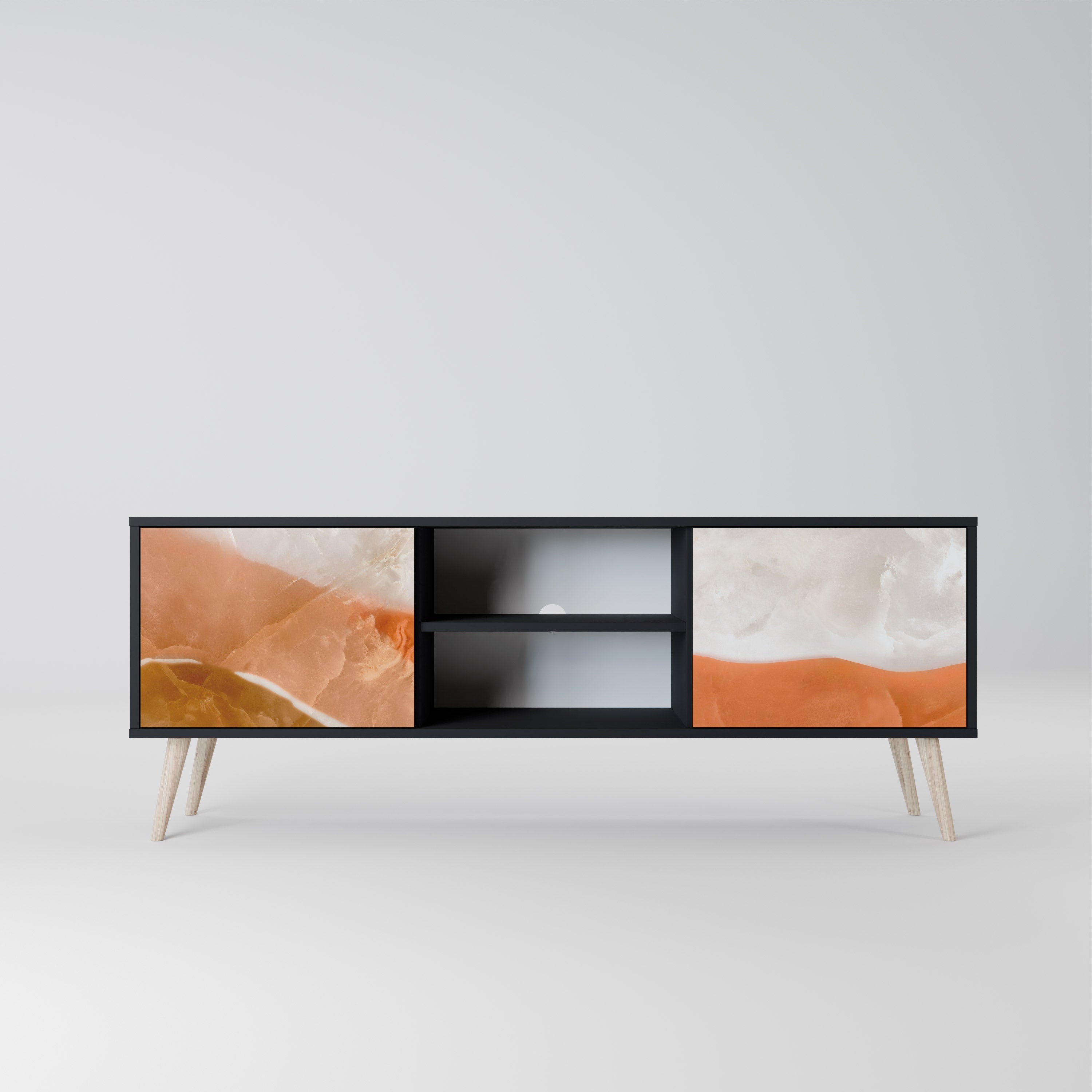 SANDHILLS SPLENDOUR 2-Door TV Stand in Black Finish