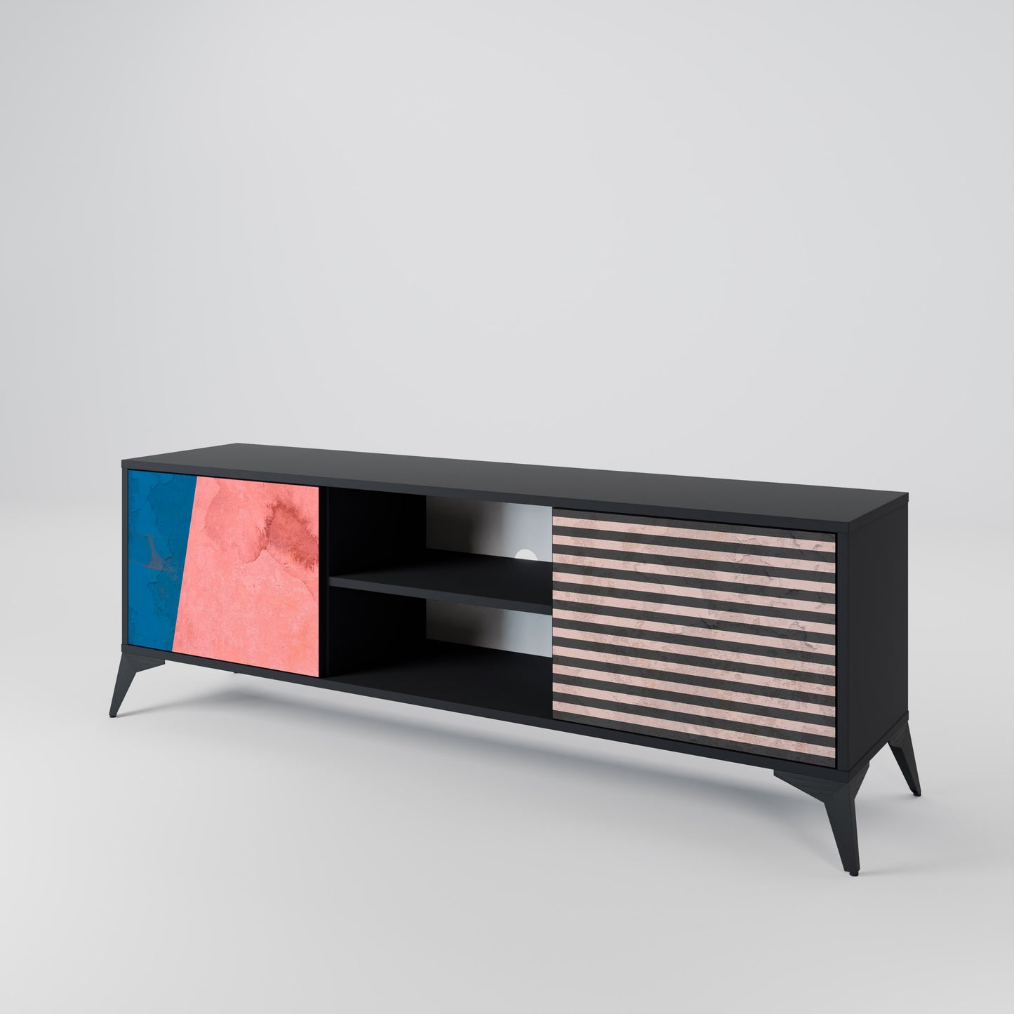 GLAMOROUS STRIPE 2-Door TV Cabinet