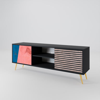 GLAMOROUS STRIPE 2-Door TV Cabinet