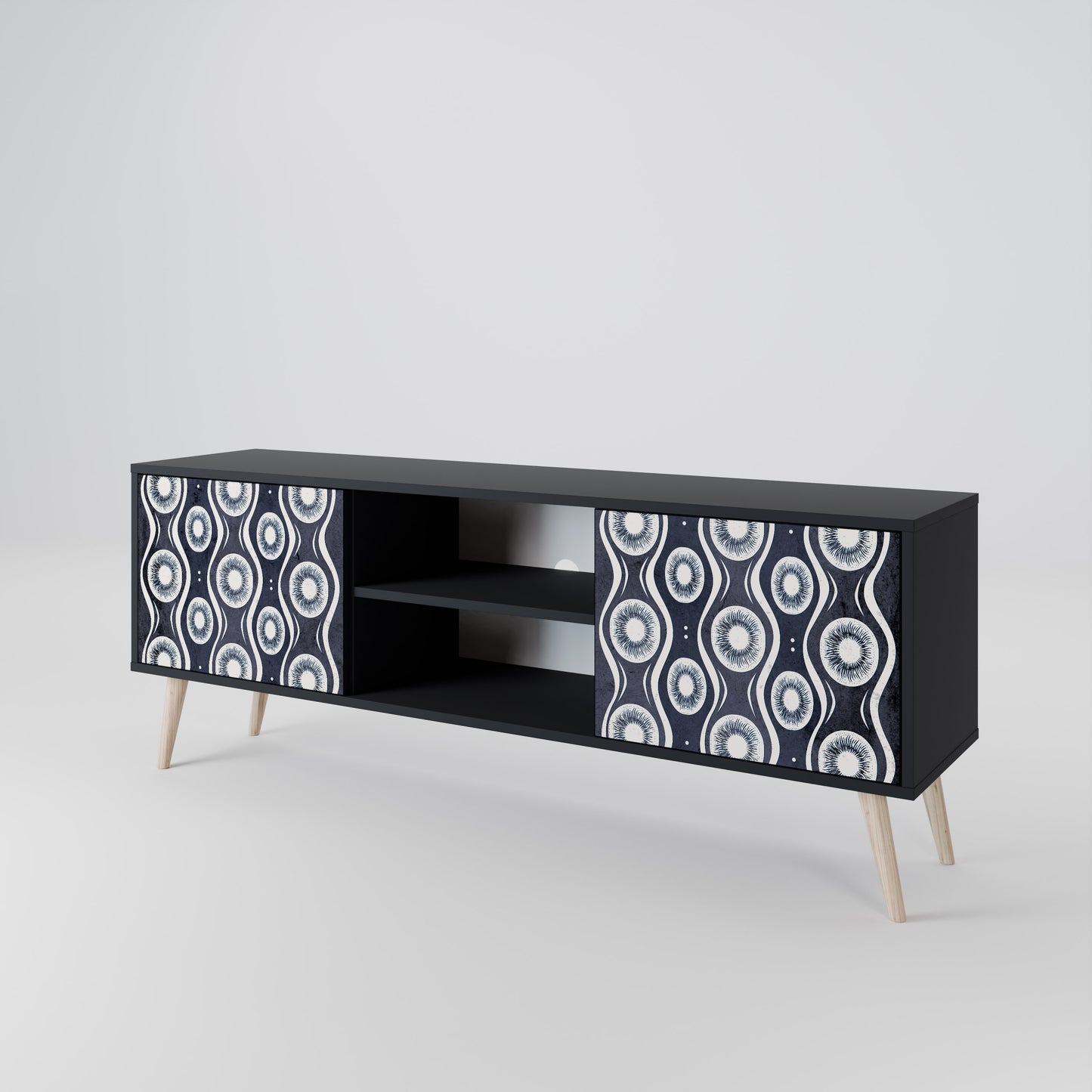 GRAPHITE EYES 2-Door TV Cabinet