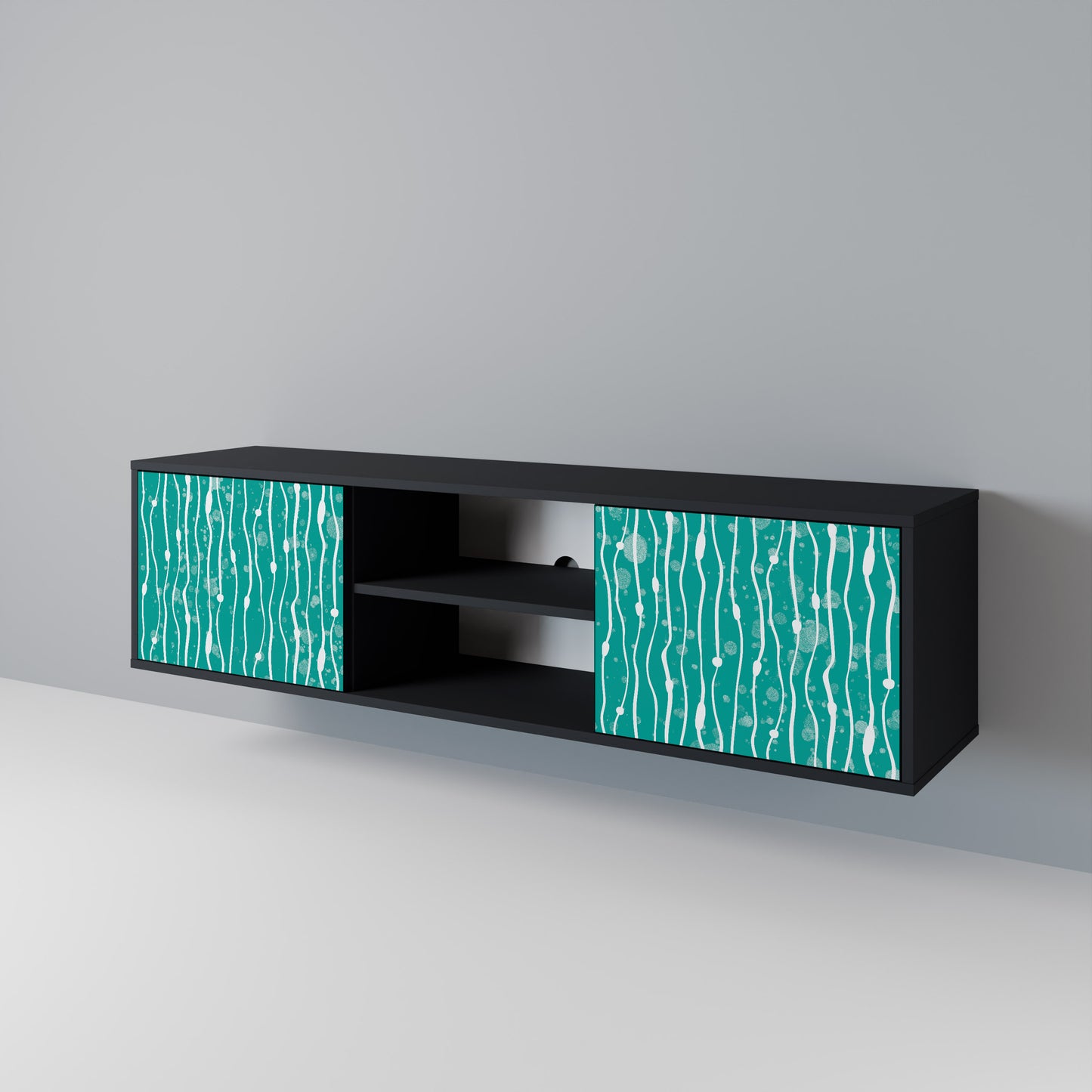 TURQUOISE RAIN 2-Door TV Cabinet