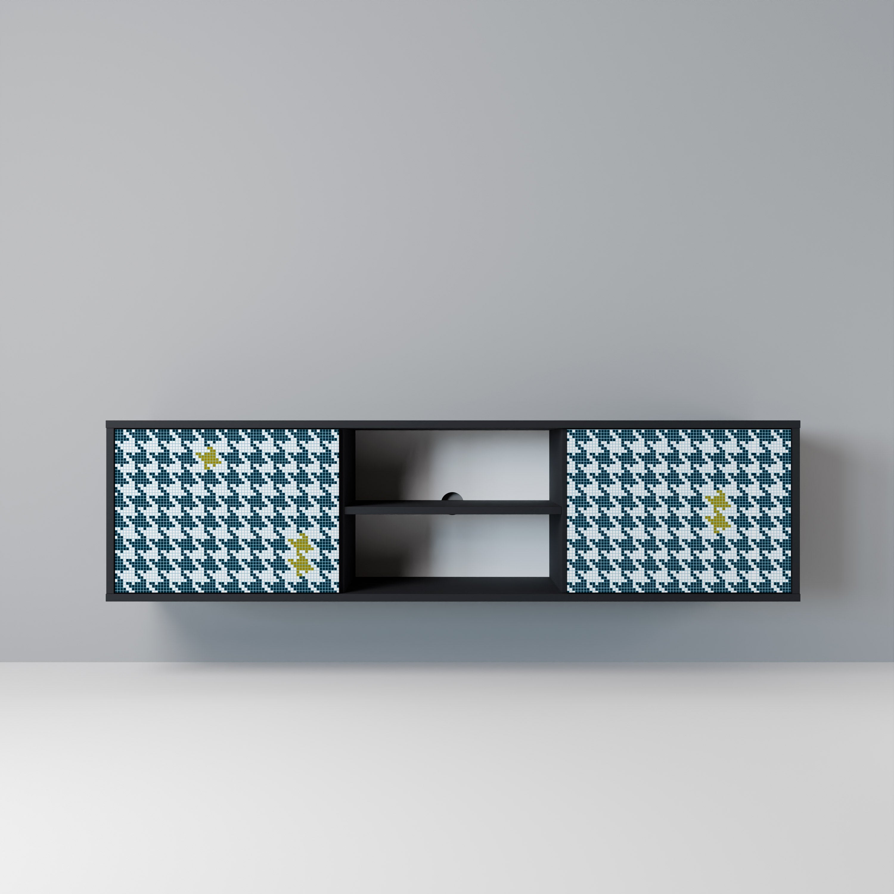 OUT OF CONTEXT 2-Door TV Stand in Black Finish