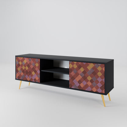 PAINTED SQUARES 2-Door TV Cabinet