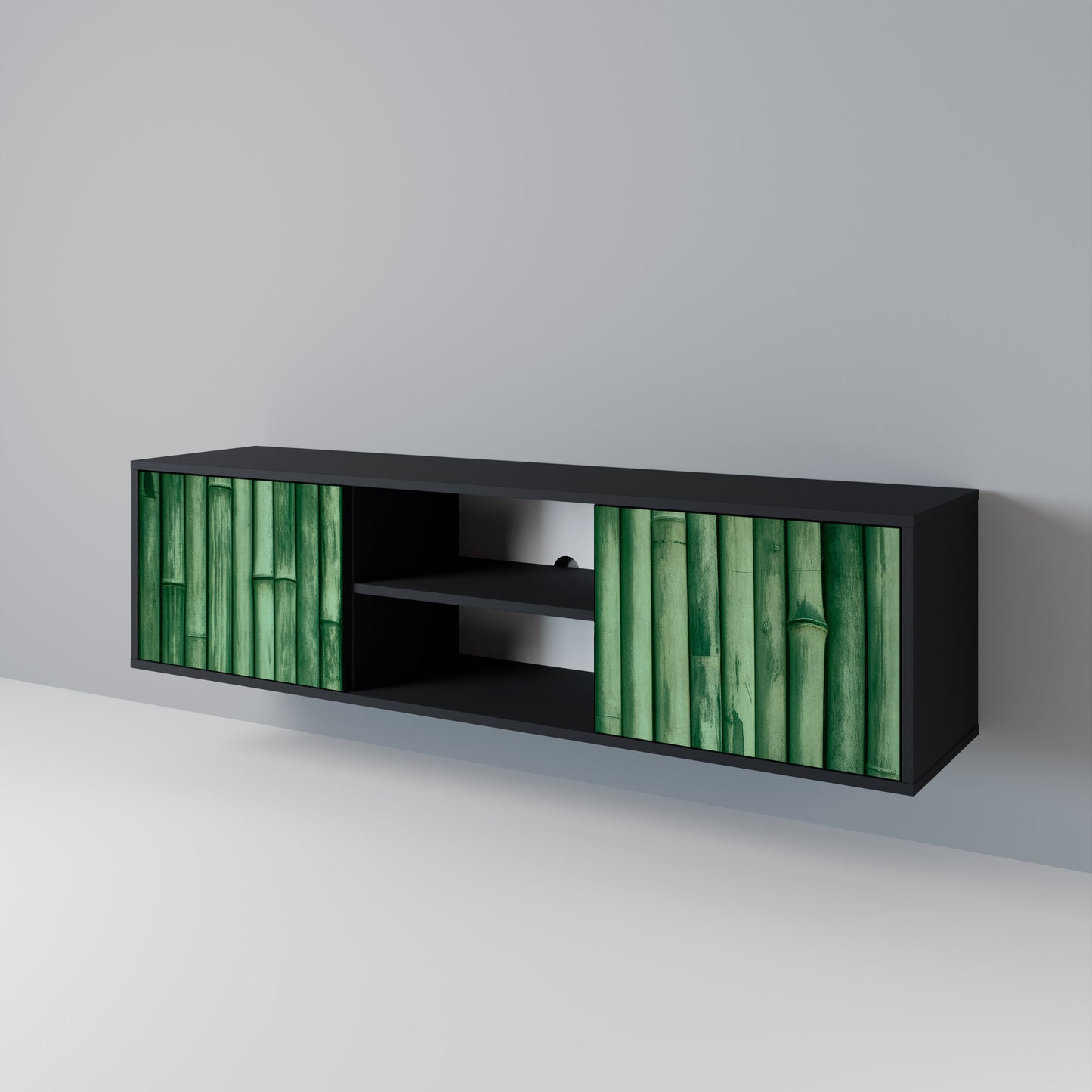 NATURAL GREEN 2-Door TV Cabinet