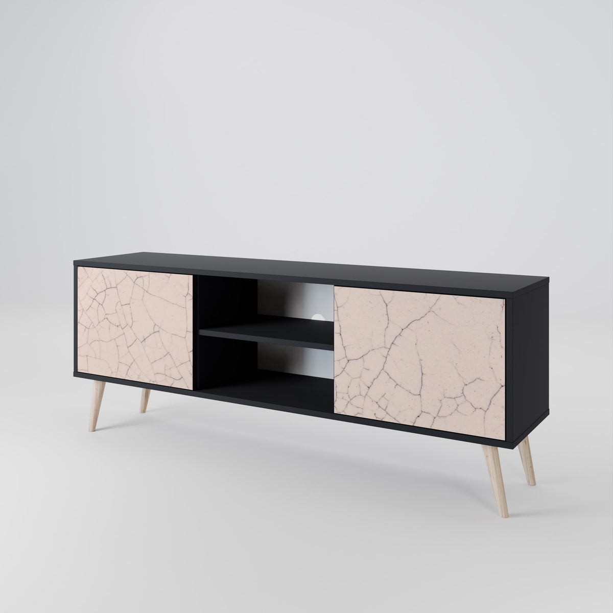 CERAMIC TEXTURE 2-Door TV Cabinet