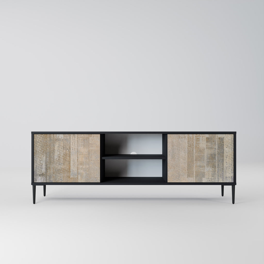 SCREEN ERROR 2-Door TV Stand in Black Finish