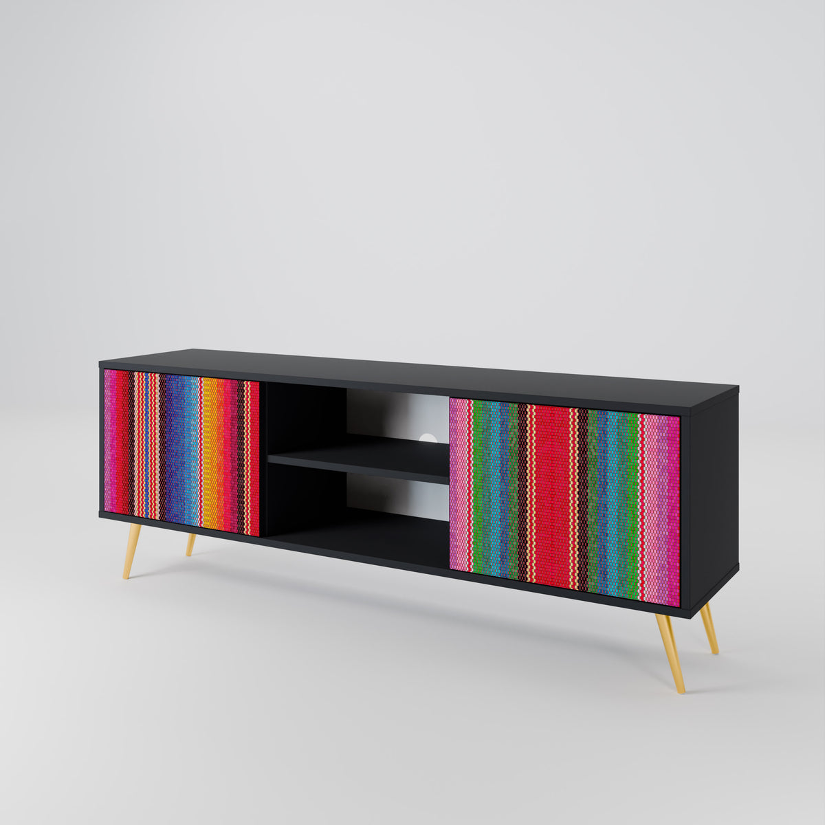ETHNIC MEXICAN 2-Door TV Cabinet