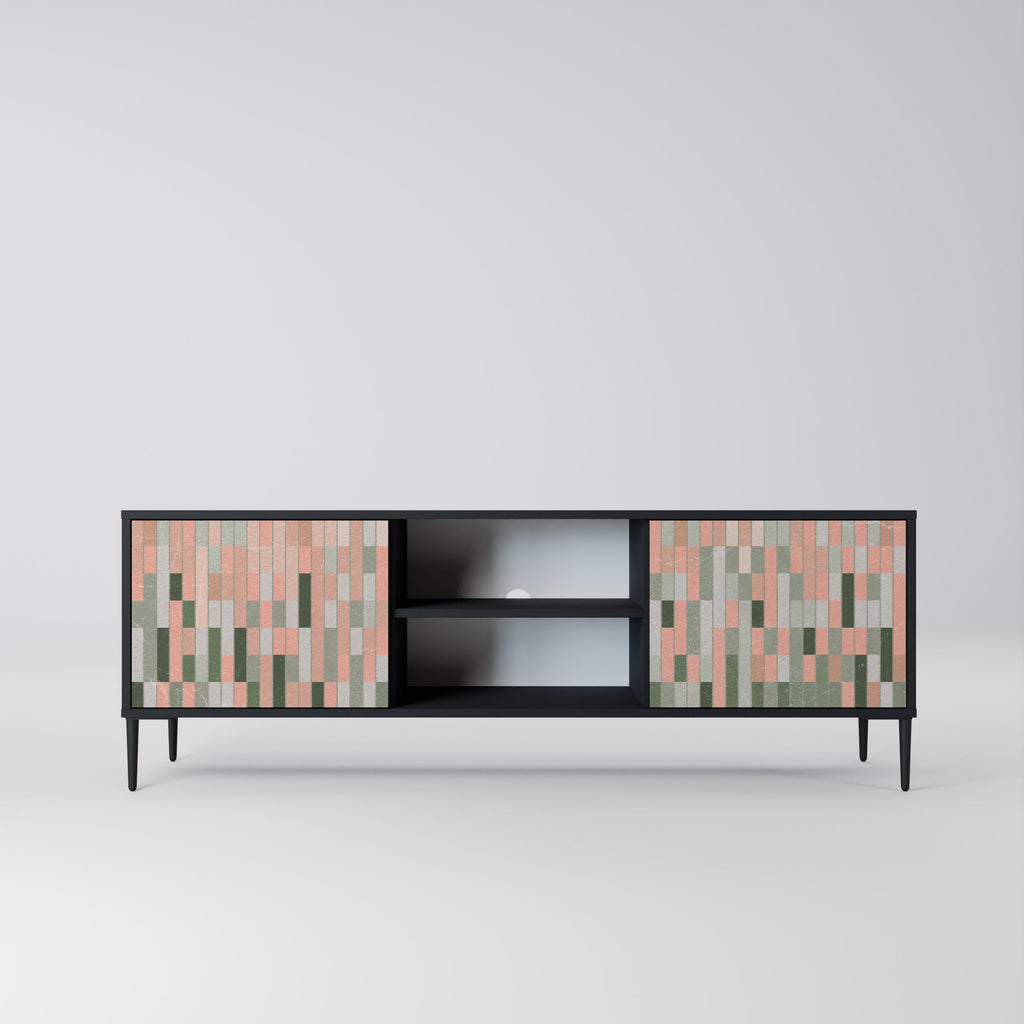 BUILDING THE FUTURE 2-Door TV Stand in Black Finish