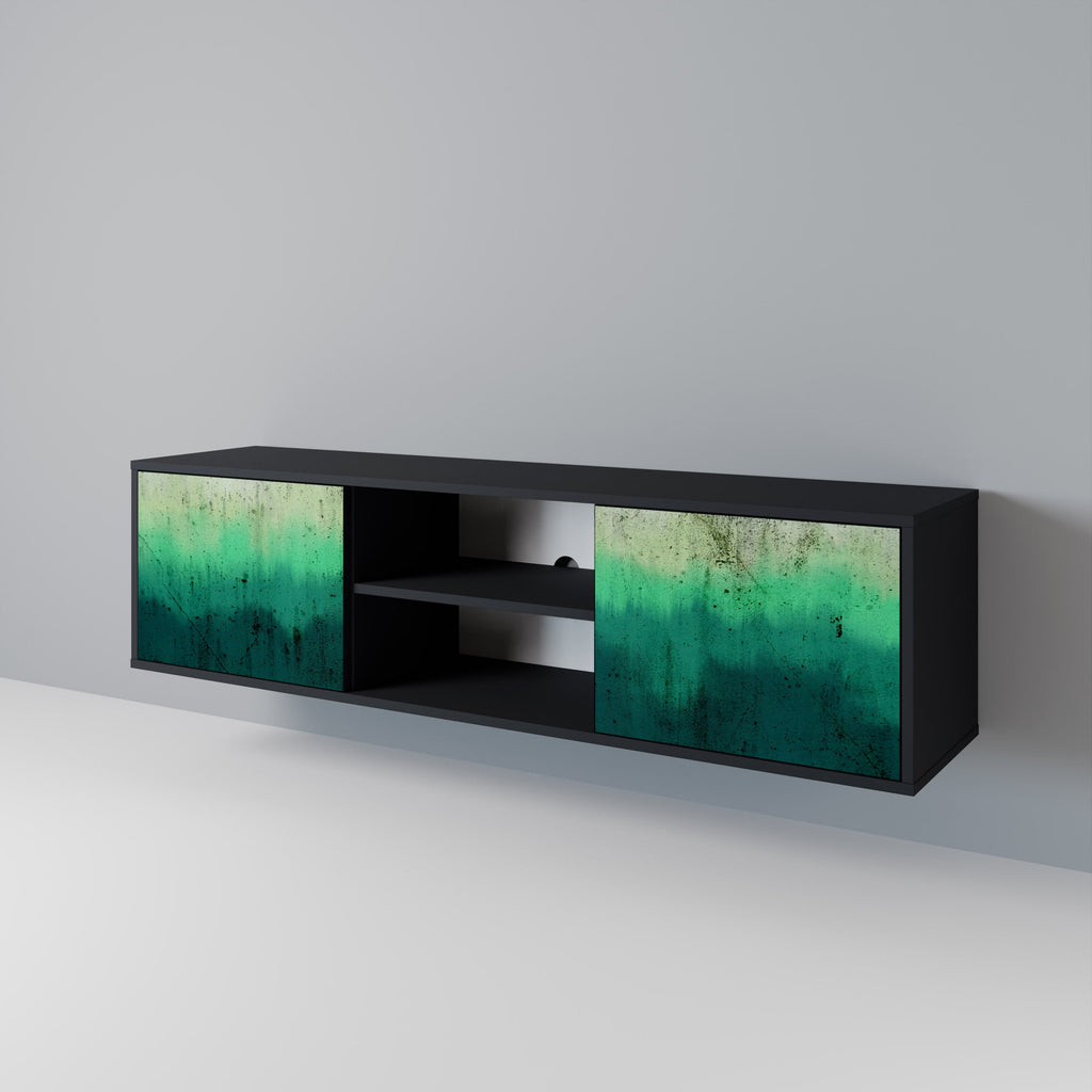 NORTHERN LIGHTS 2-Door TV Stand in Black Finish