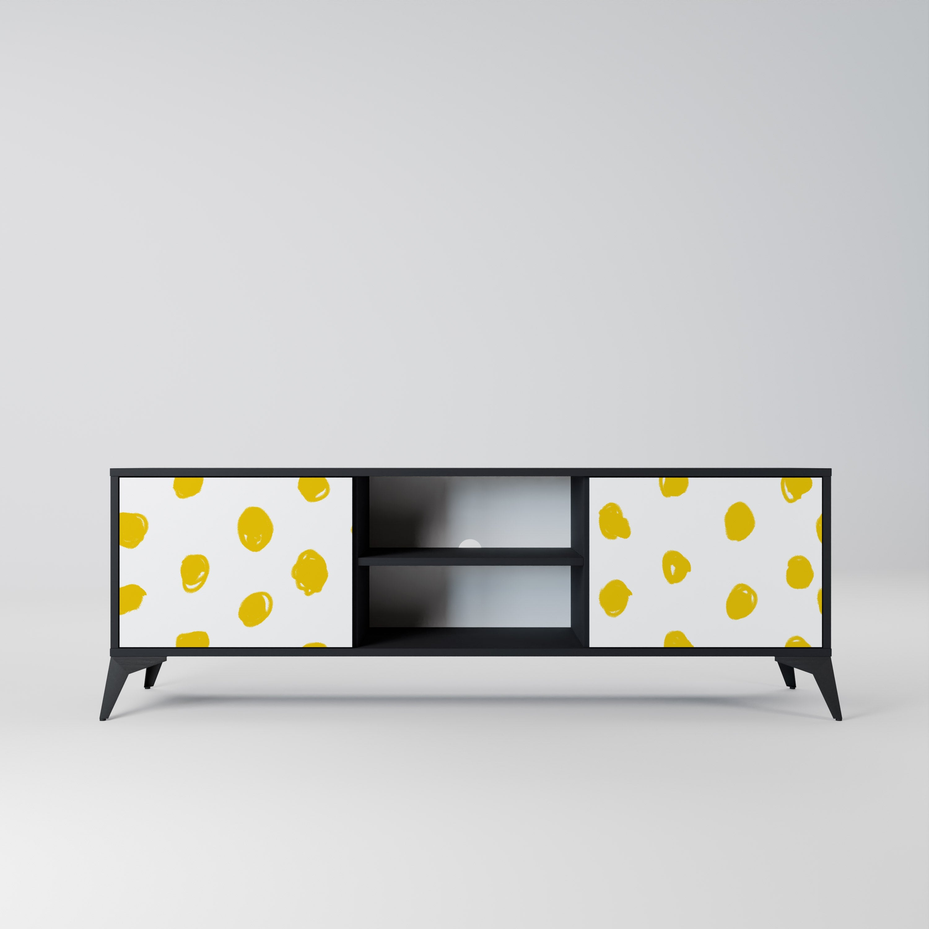 RADIANT REVERIE 2-Door TV Stand in Black Finish