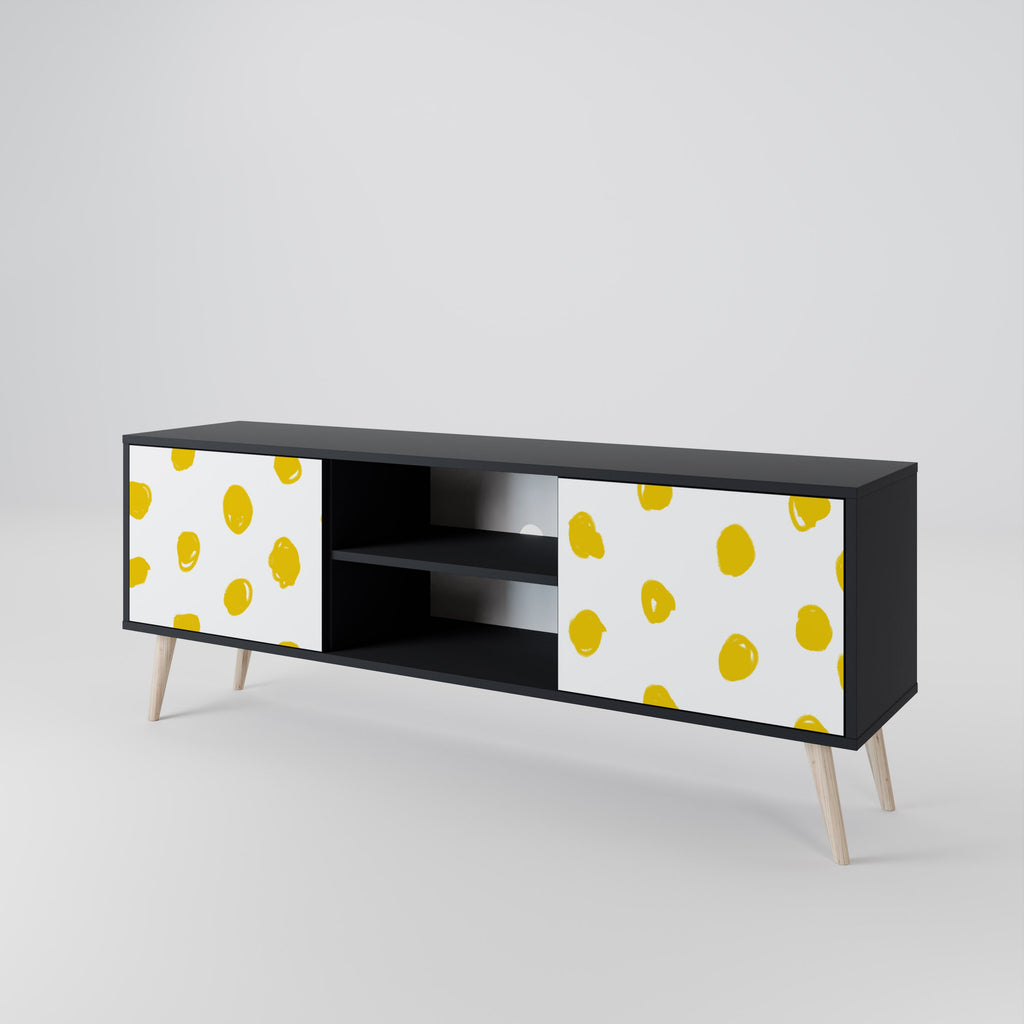 RADIANT REVERIE 2-Door TV Stand in Black Finish