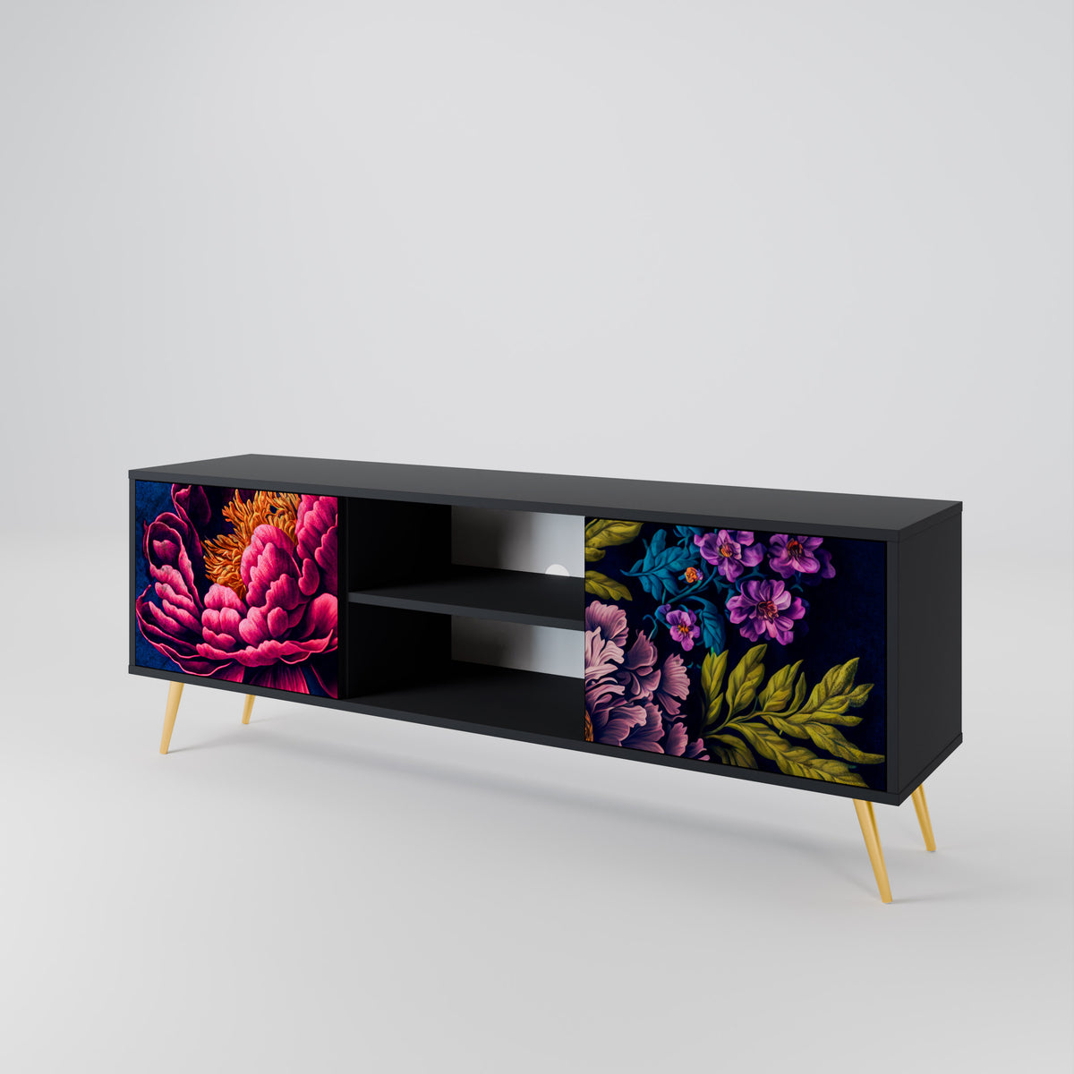 BLOOMING ELEGANCE 2-Door TV Cabinet