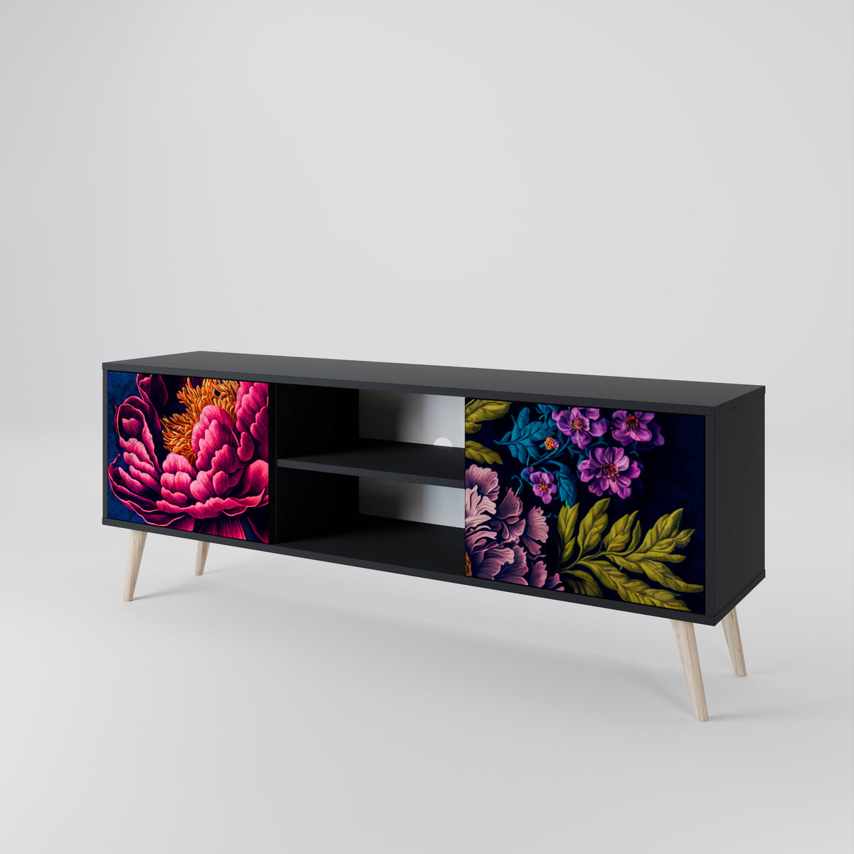 BLOOMING ELEGANCE 2-Door TV Cabinet