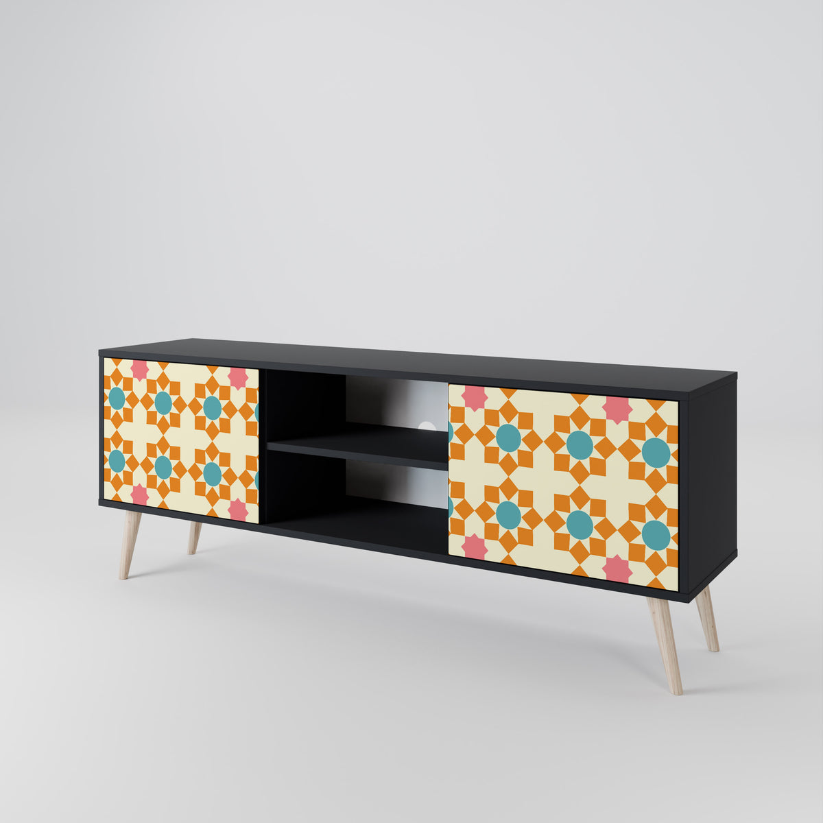 FLORAL DECOR 2-Door TV Cabinet