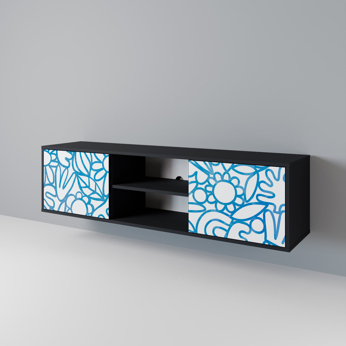 BLOOMY MORNING 2-Door TV Cabinet