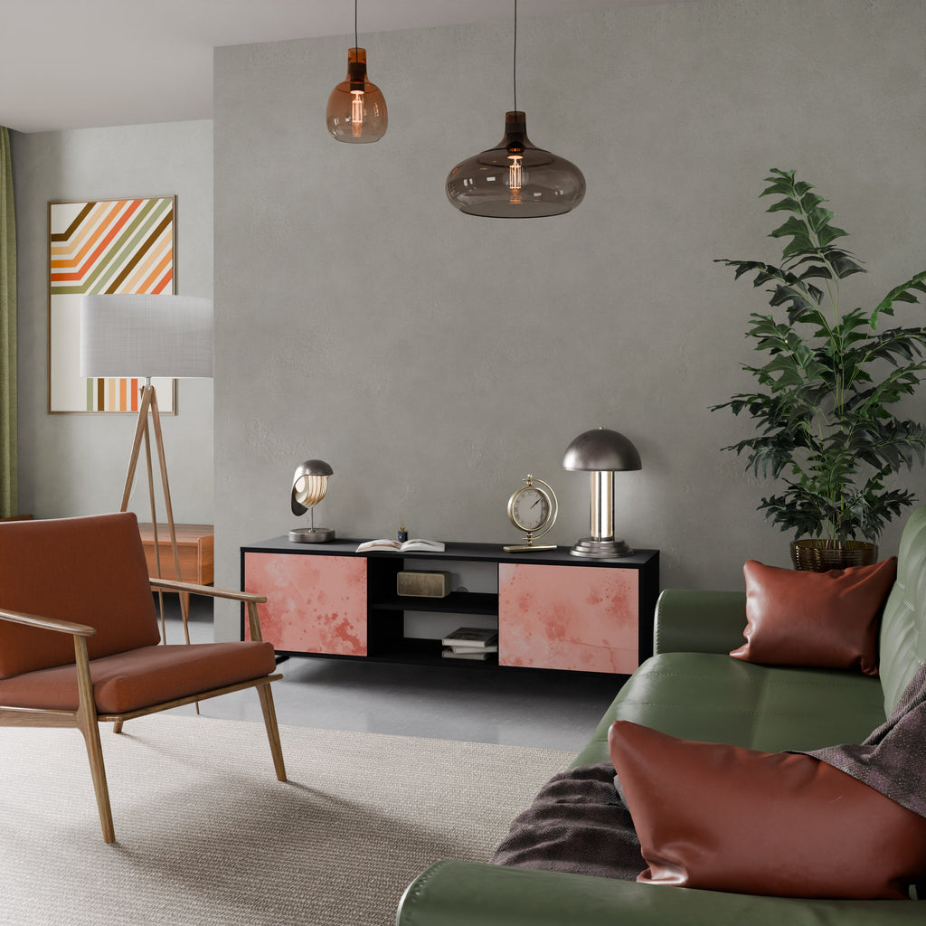 CRANE DANCE 2-Door TV Stand in Black Finish