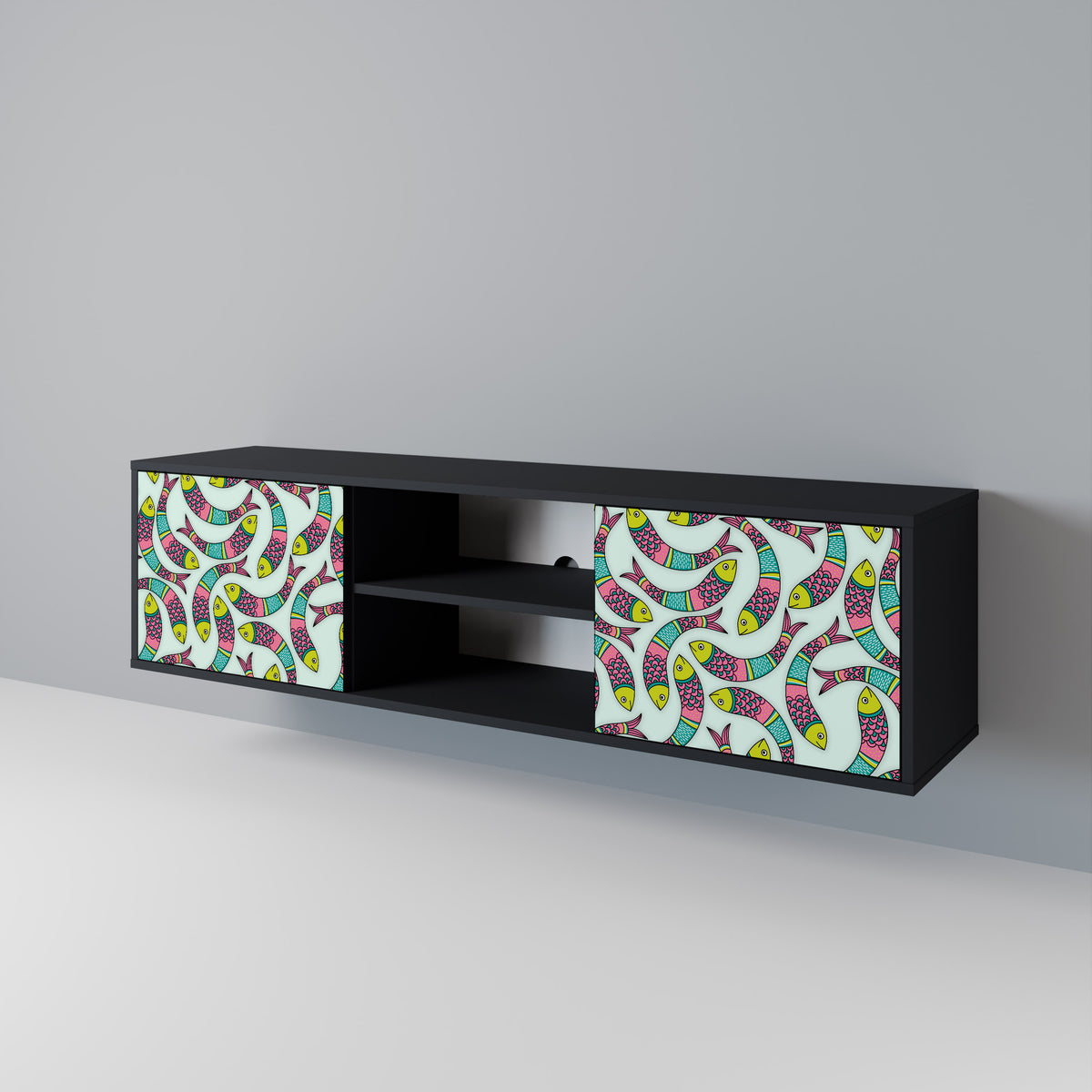 INDIAN FISH 2-Door TV Cabinet