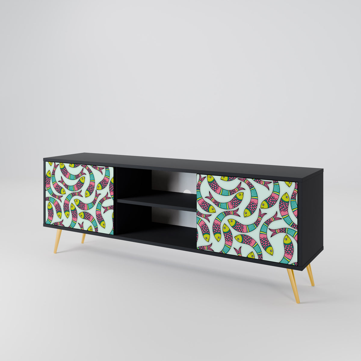 INDIAN FISH 2-Door TV Cabinet