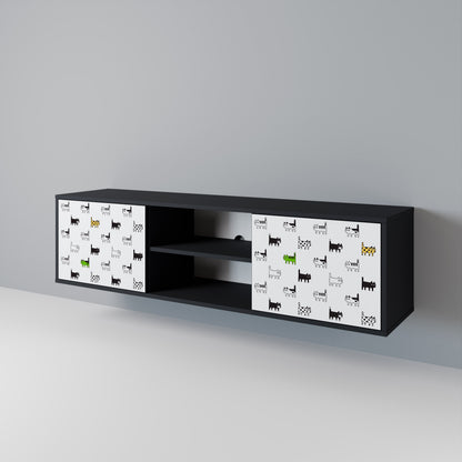 CATS COMPILATION 2-Door TV Cabinet
