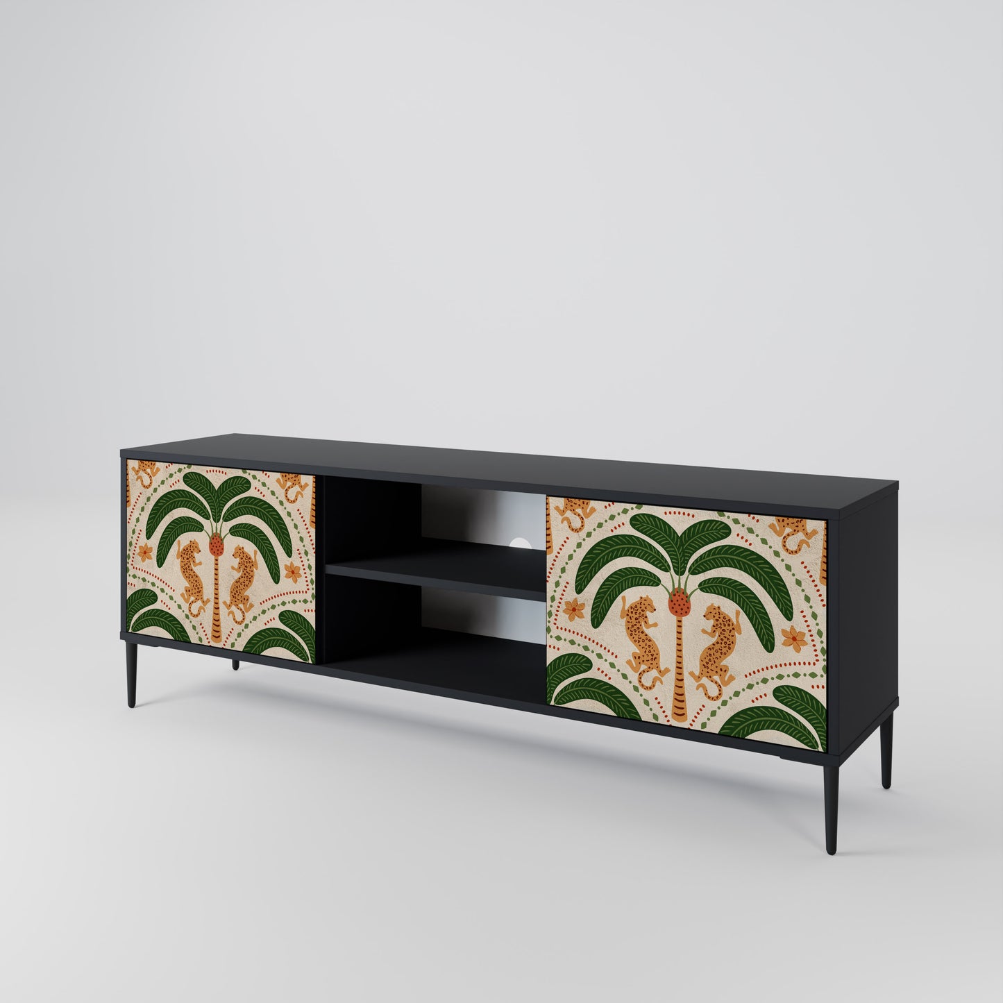 DANCING PREDATORS 2-Door TV Cabinet