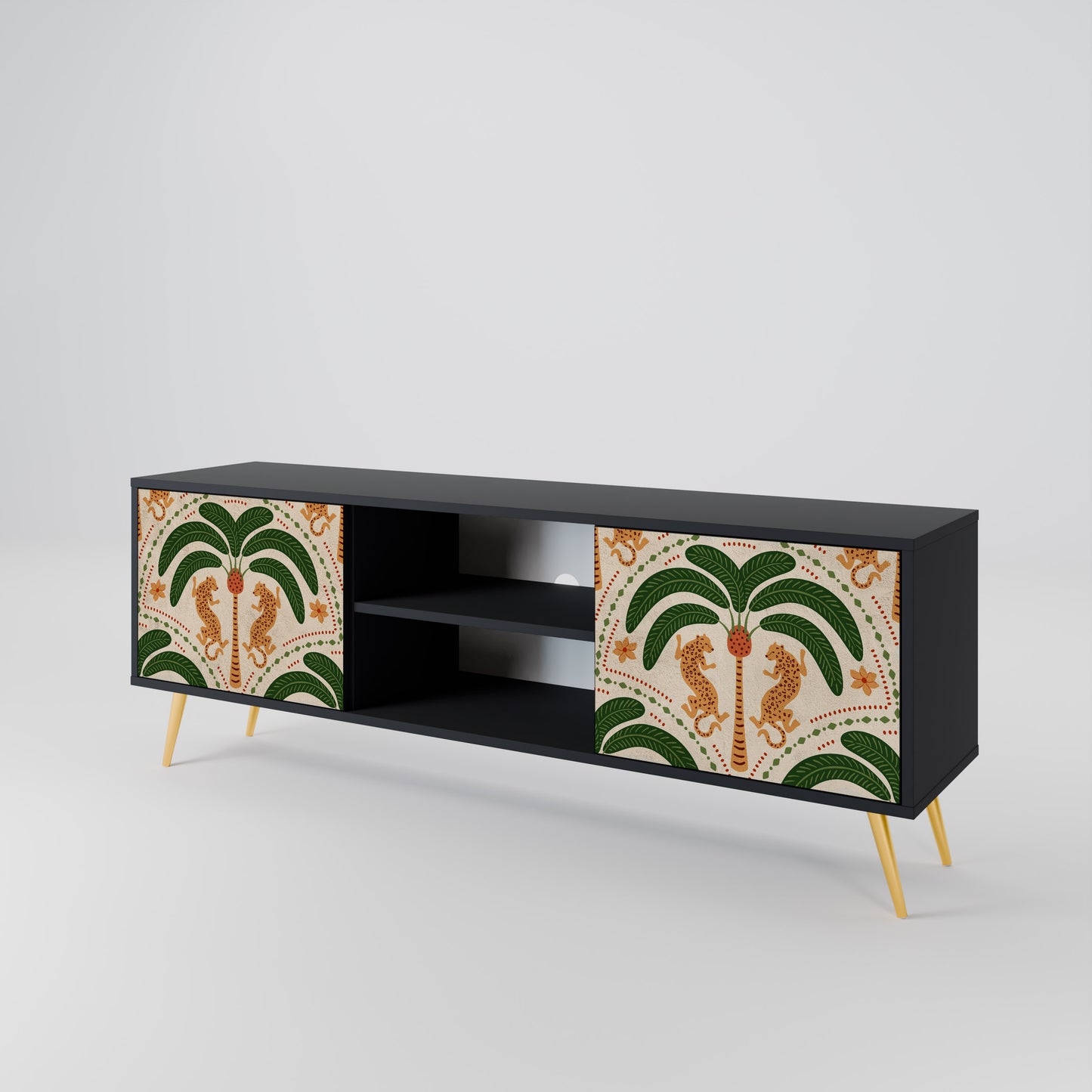 DANCING PREDATORS 2-Door TV Cabinet