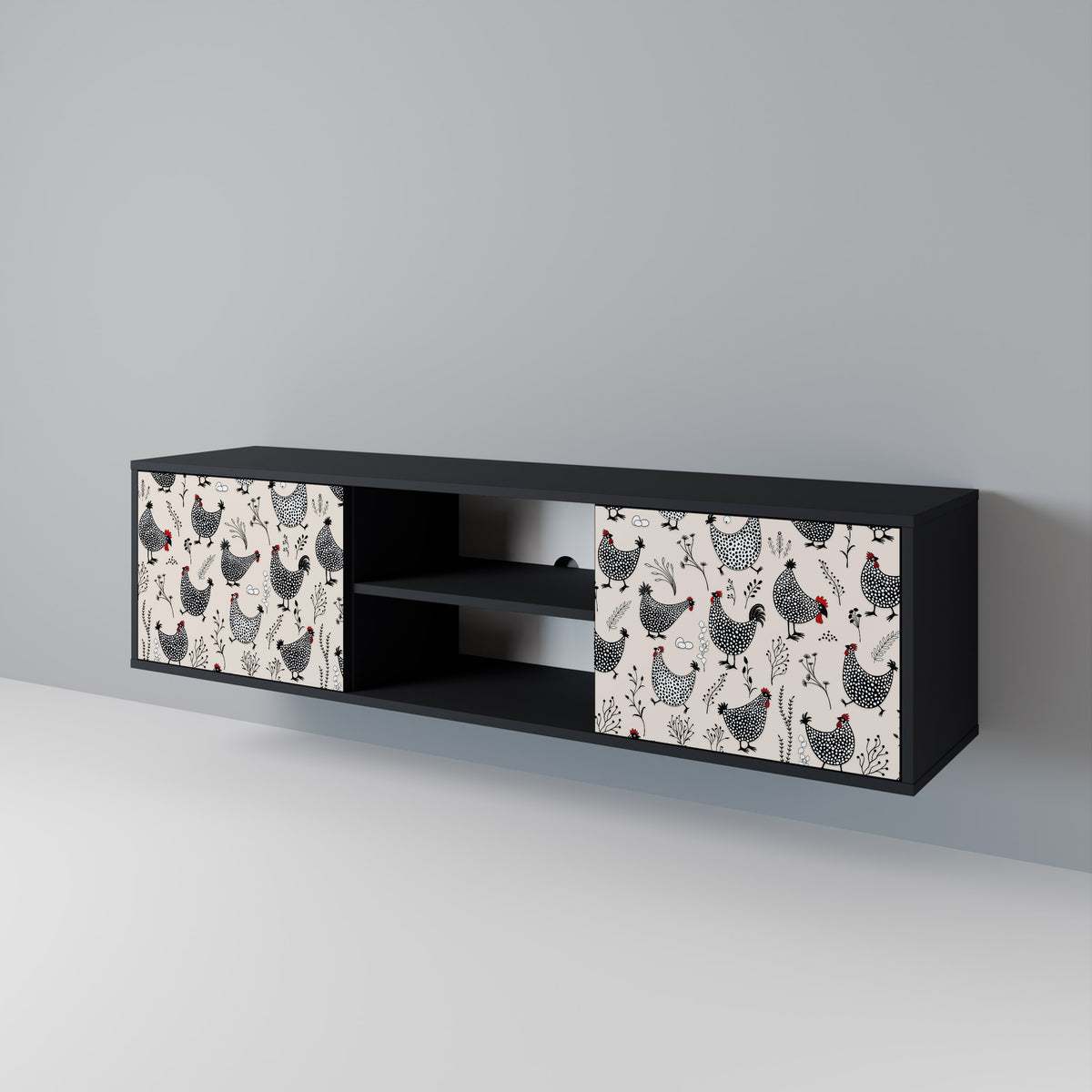HAPPY HENS 2-Door TV Cabinet