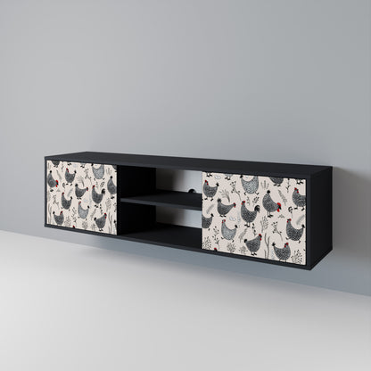 HAPPY HENS 2-Door TV Cabinet