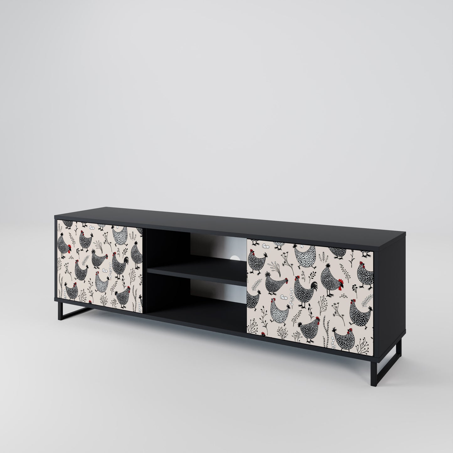 HAPPY HENS 2-Door TV Cabinet