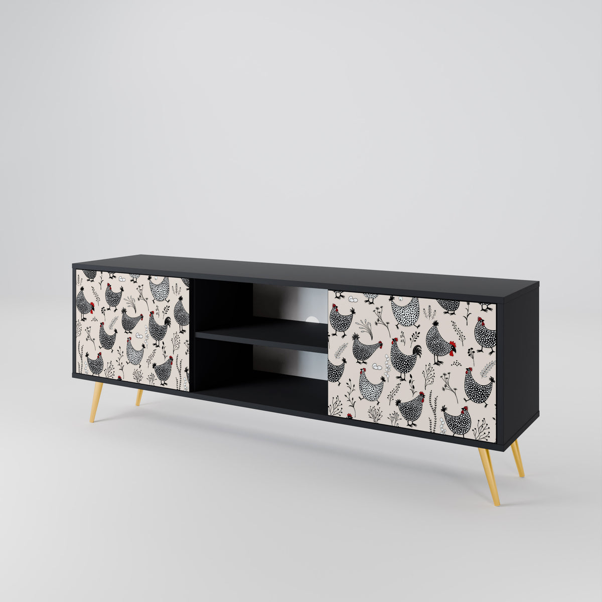 HAPPY HENS 2-Door TV Cabinet