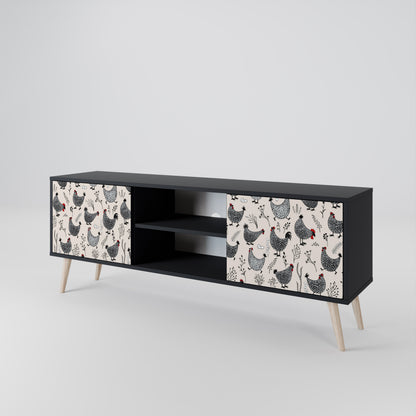 HAPPY HENS 2-Door TV Cabinet