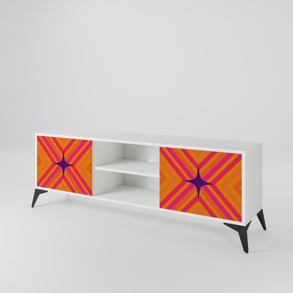 GEOMETRIC BRILLIANCE 2-Door TV Cabinet