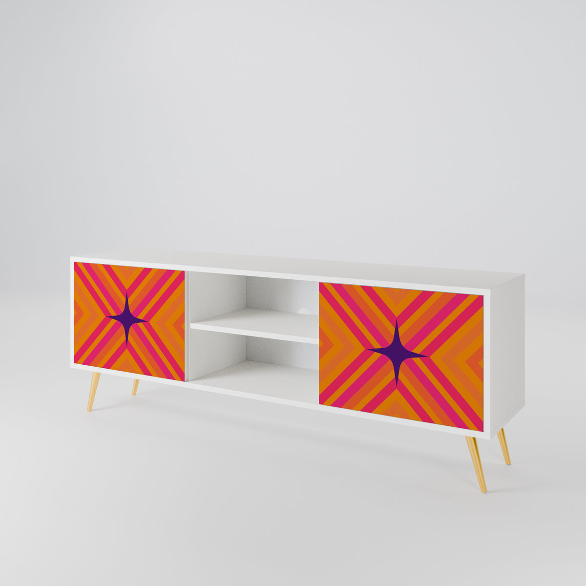 GEOMETRIC BRILLIANCE 2-Door TV Cabinet