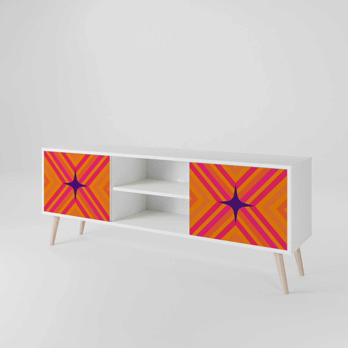 GEOMETRIC BRILLIANCE 2-Door TV Cabinet