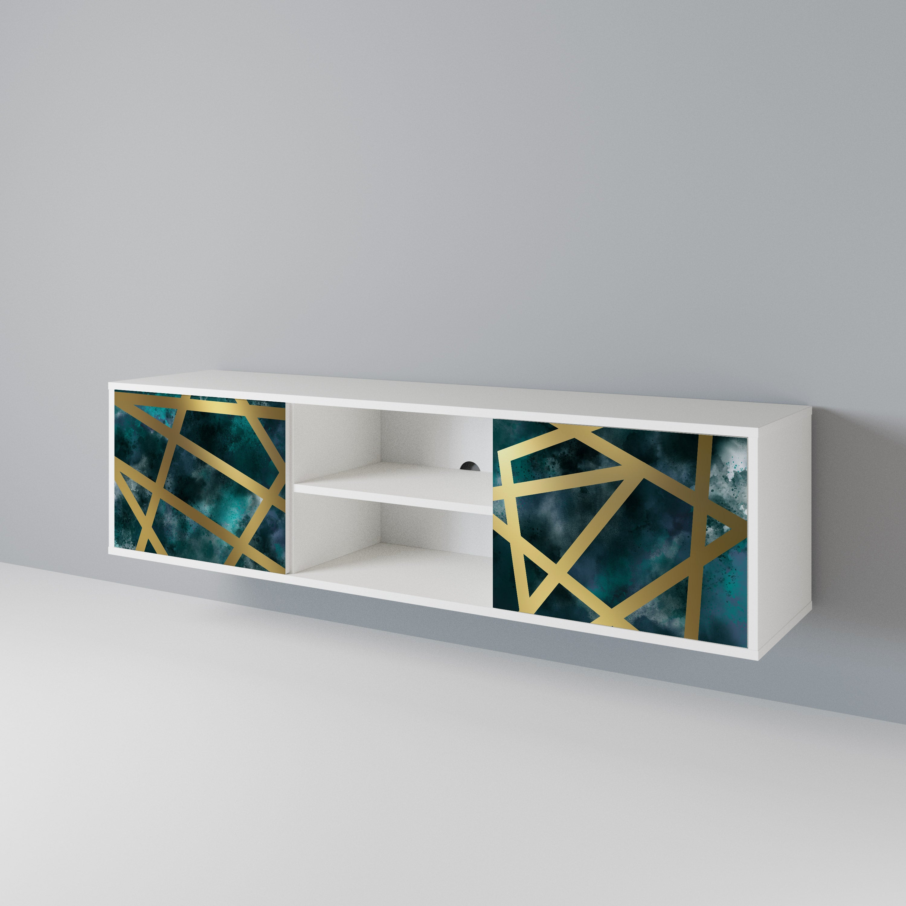 THE LABYRINTH OF GOLD 2-Door TV Cabinet