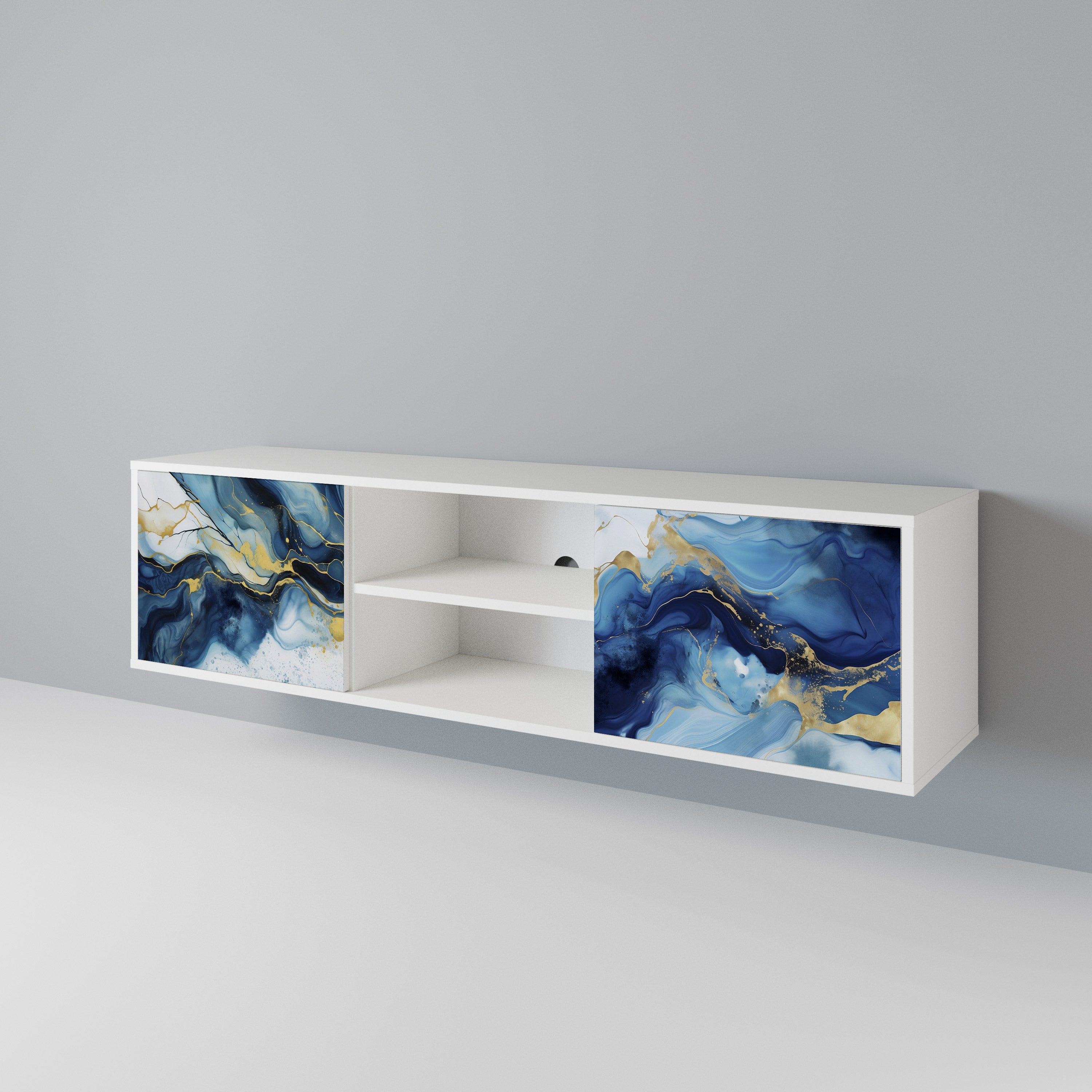 INKY MARBLE 2-Door TV Cabinet