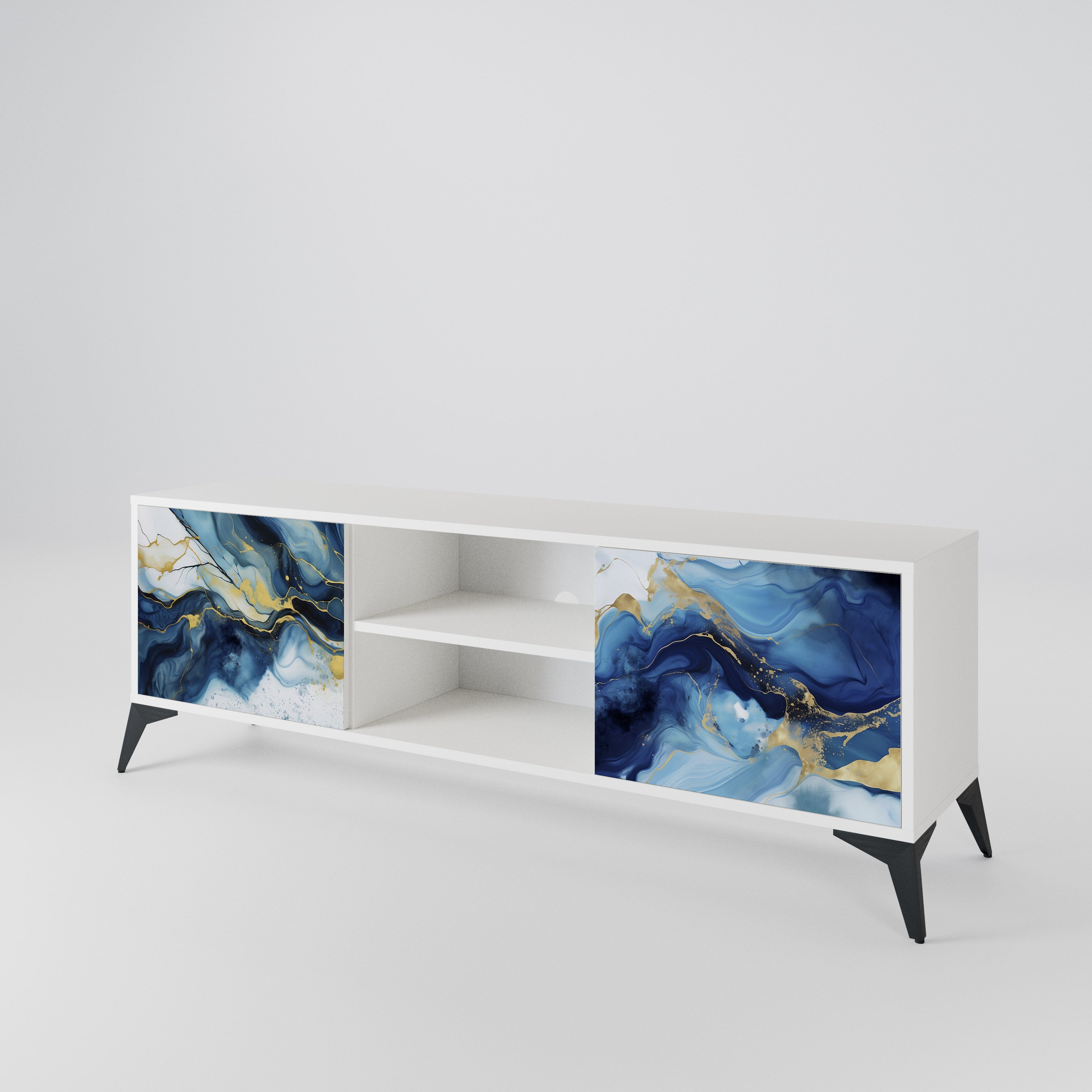 INKY MARBLE 2-Door TV Cabinet