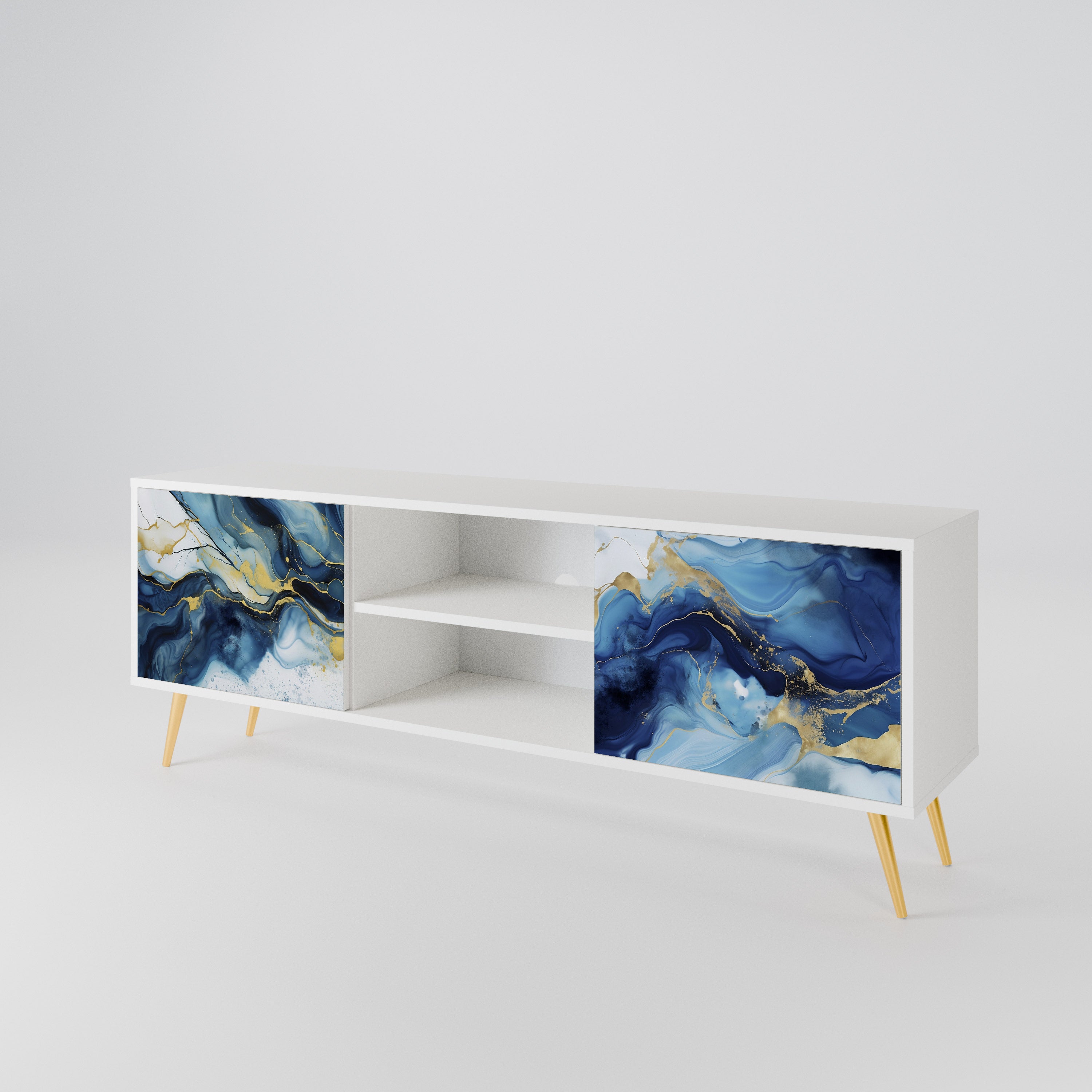 INKY MARBLE 2-Door TV Cabinet