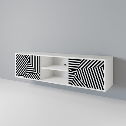ILLUSIONARY LATTICE 2-Door TV Cabinet