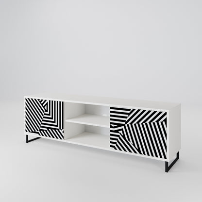 ILLUSIONARY LATTICE 2-Door TV Cabinet