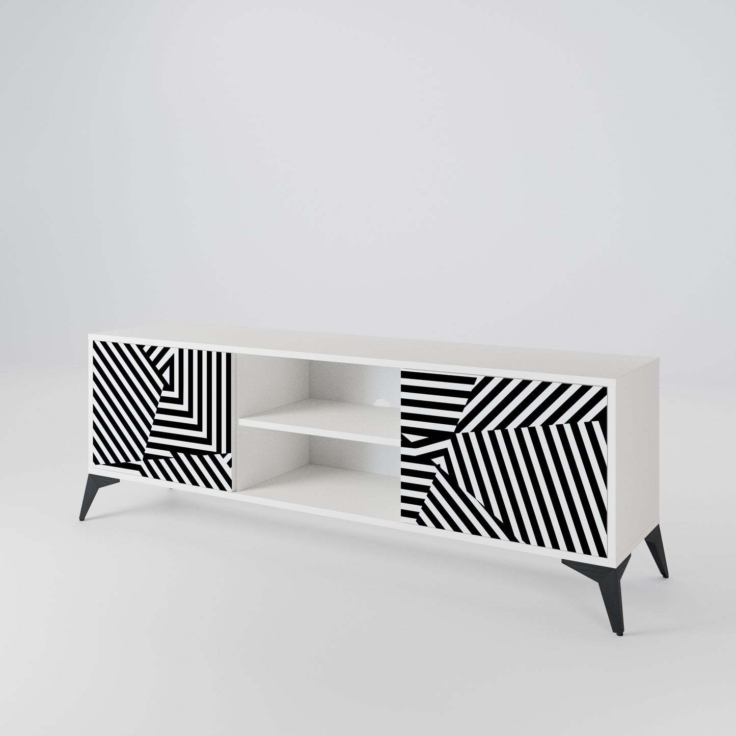ILLUSIONARY LATTICE 2-Door TV Cabinet