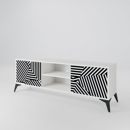 ILLUSIONARY LATTICE 2-Door TV Cabinet