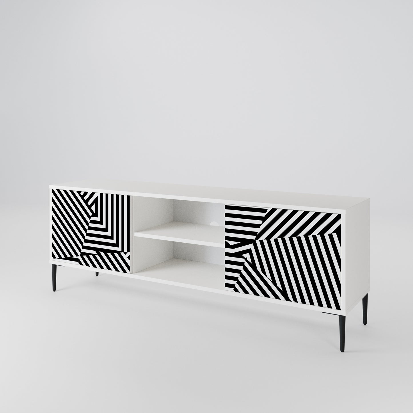 ILLUSIONARY LATTICE 2-Door TV Cabinet