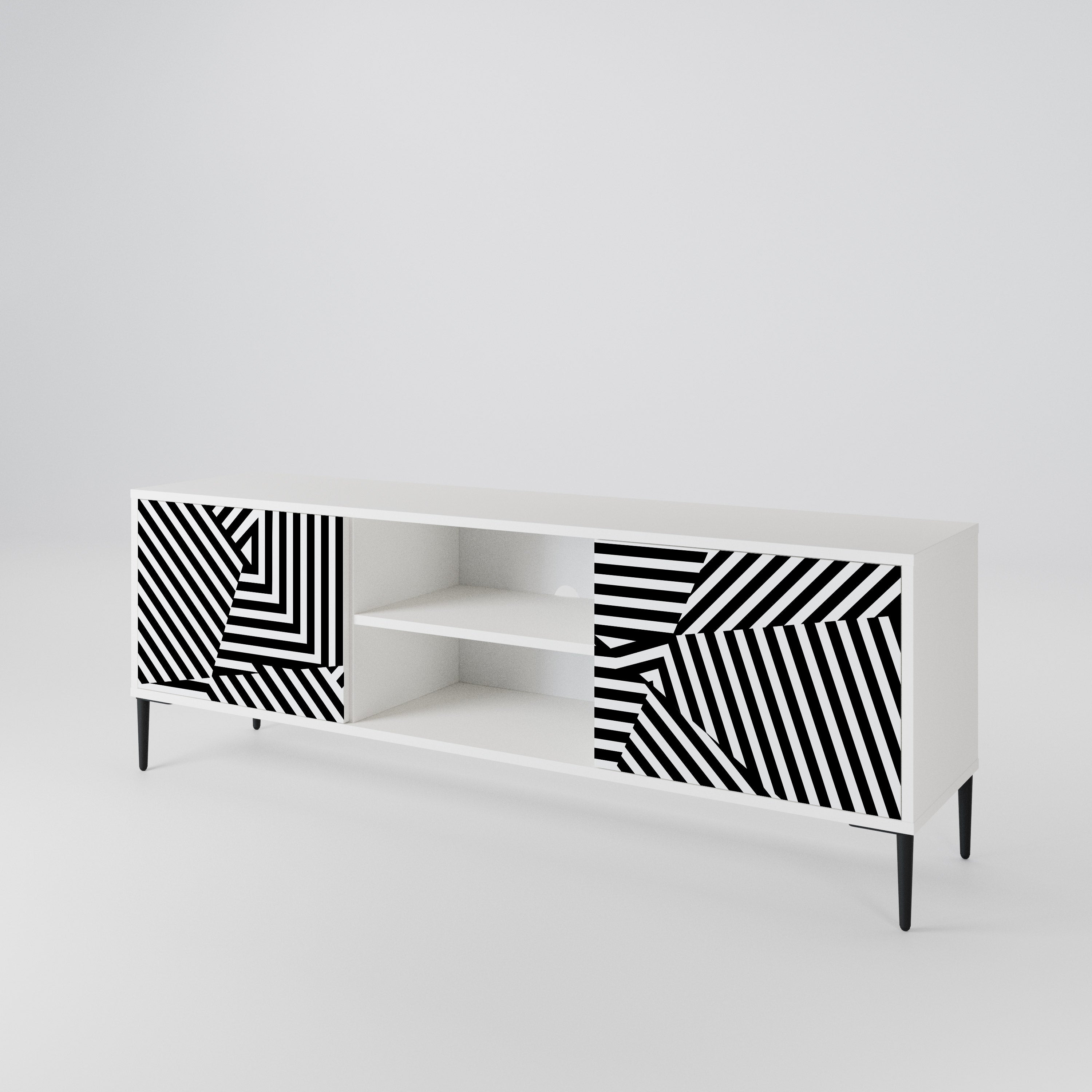 ILLUSIONARY LATTICE 2-Door TV Cabinet