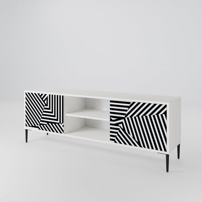 ILLUSIONARY LATTICE 2-Door TV Cabinet