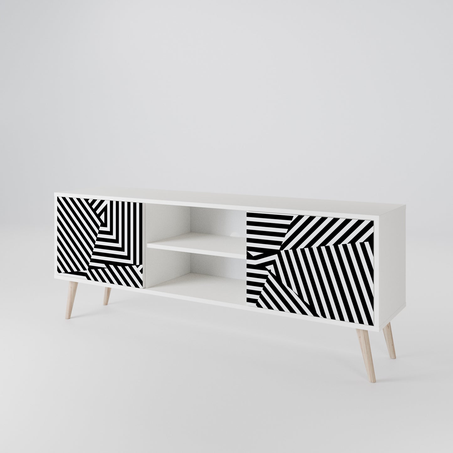 ILLUSIONARY LATTICE 2-Door TV Cabinet