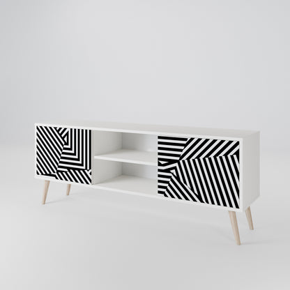ILLUSIONARY LATTICE 2-Door TV Cabinet