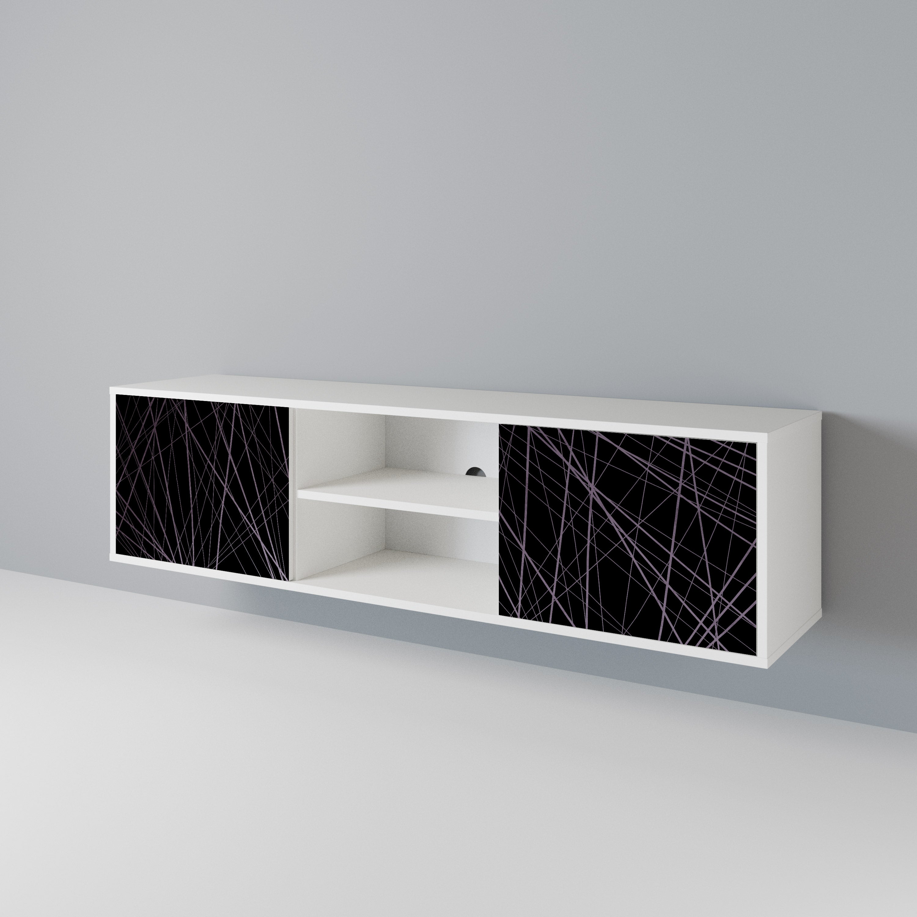 SHIMMER SPIDERGRAM 2-Door TV Cabinet
